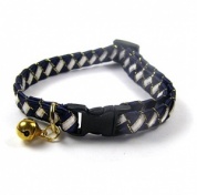 Navy Sophisticated Cat Collar
